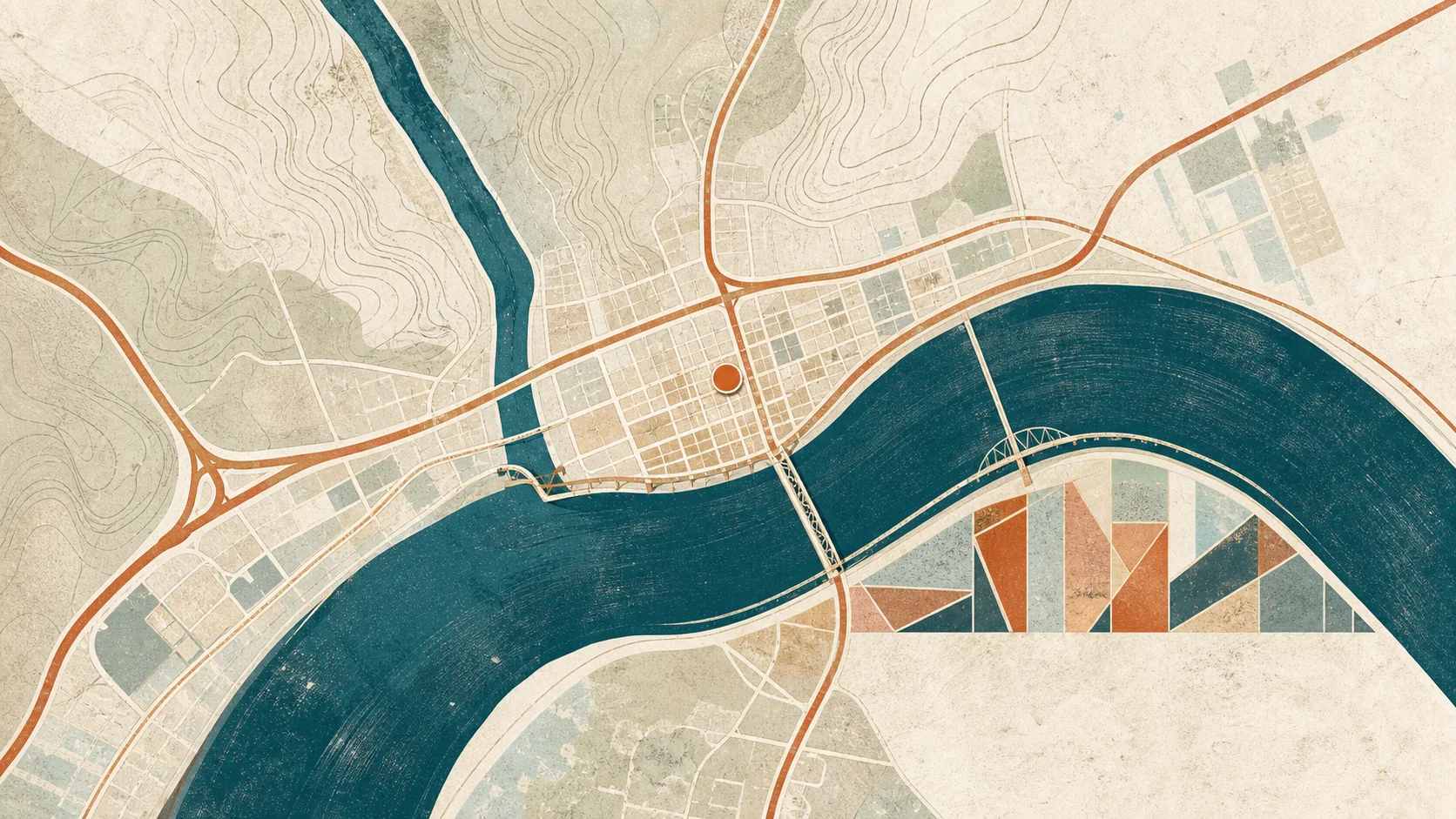 Portsmouth-area routes to the Chillicothe Street office Abstract road map of Portsmouth, the Ohio River, and routes from nearby Scioto County communities
